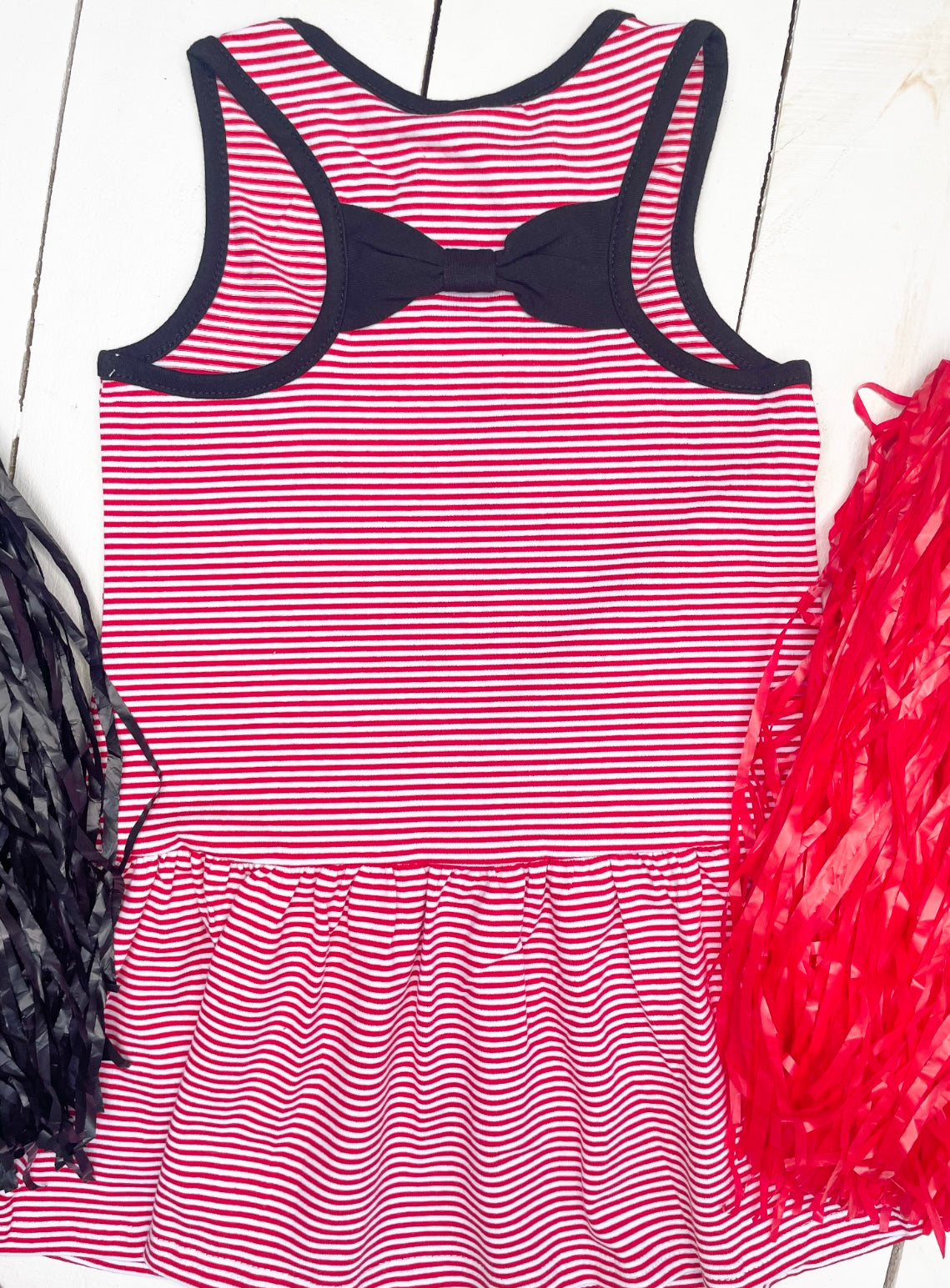 Girls Red Stripe Dress