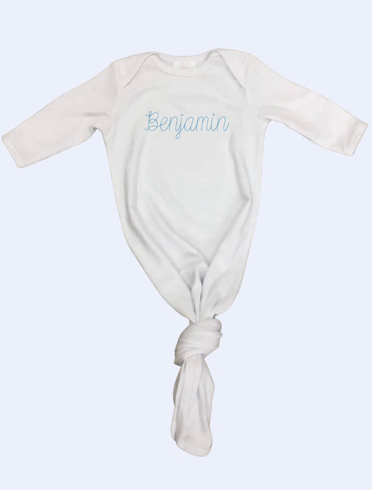 White Knotted Baby Gown