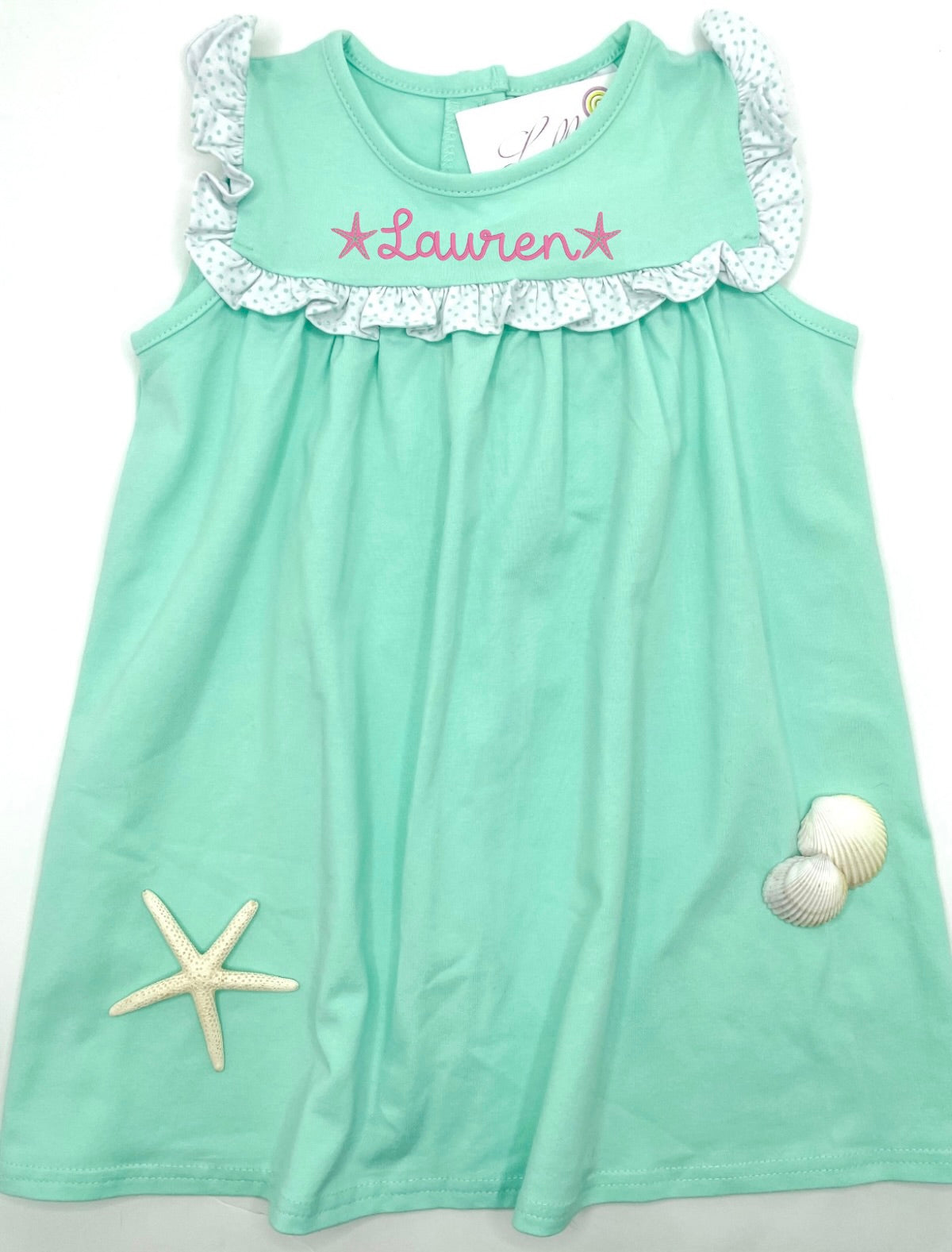 Mint Ruffle Starfish Dress