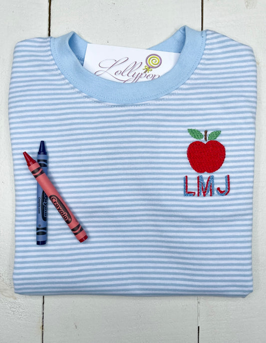 Blue Stripe Apple Mini Shirt